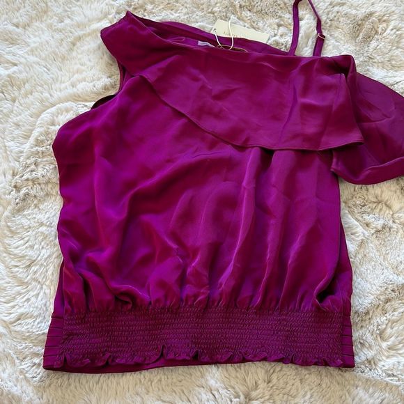 Ramy Brook North One Shoulder Top in Plumberry Size M - Picture 6 of 7